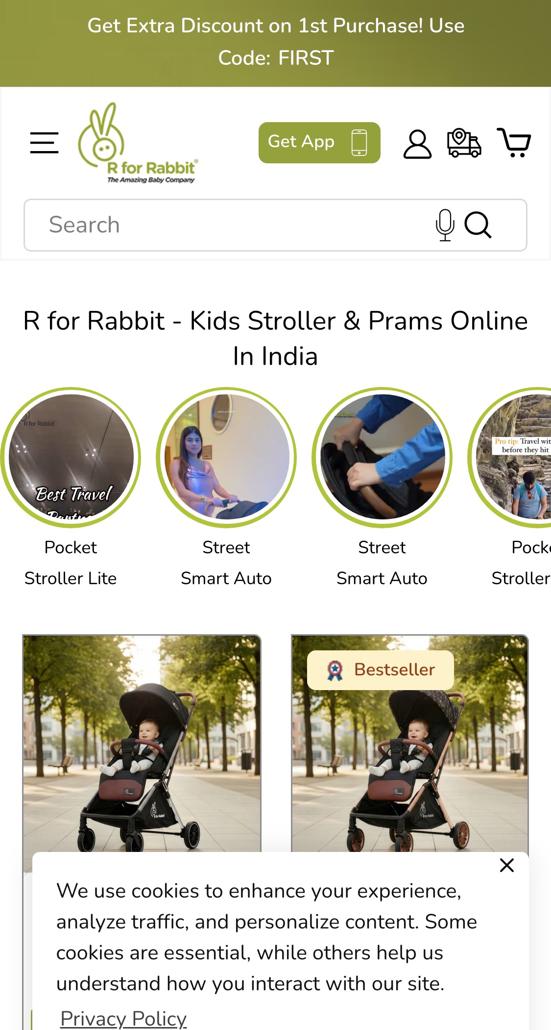 R for Rabbit — Strollers Collection (lifestyle header)